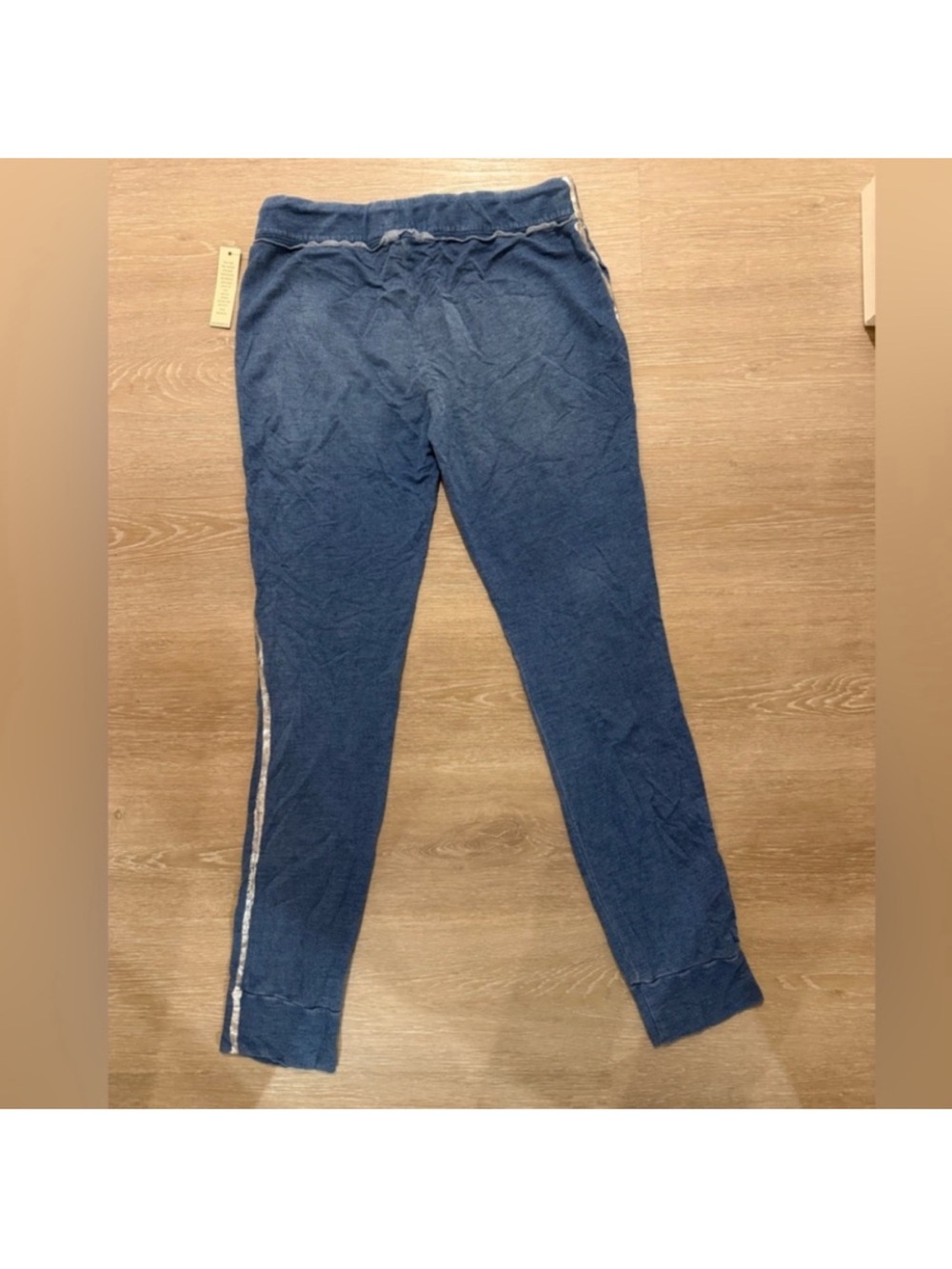 NWT Bella Dahl Tencel Jogger Pants Blue Drawstring Ankle Joggers Medium - Picture 4 of 12
